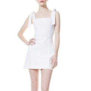 Alice and Olivia Maryann Tie Shoulder Mini Dress